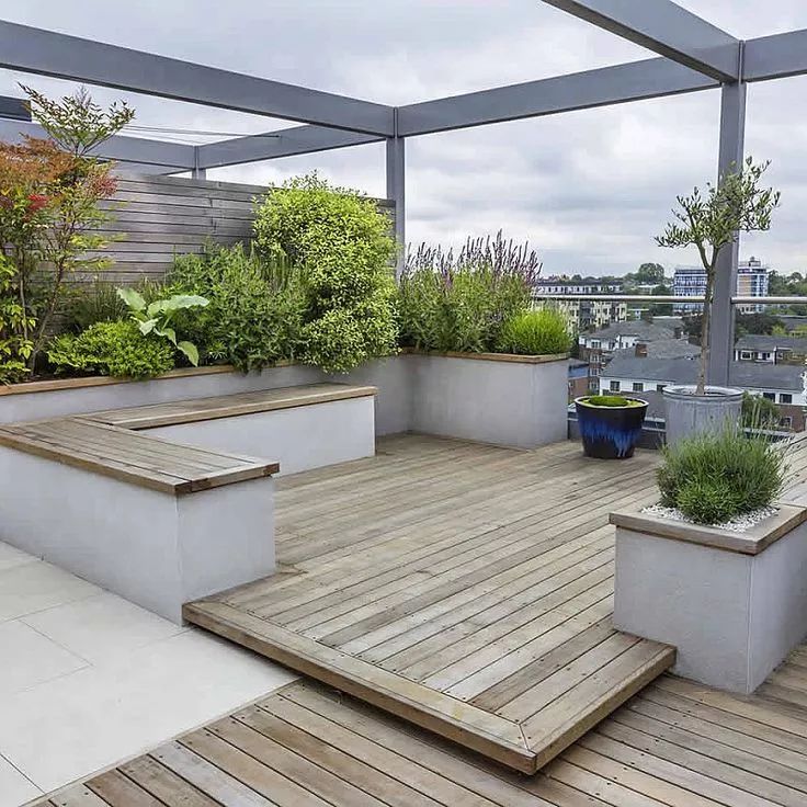 封閉型陽光露臺花園設(shè)計(jì)