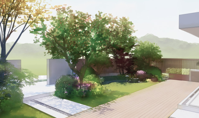 別墅庭院設(shè)計(jì)效果圖