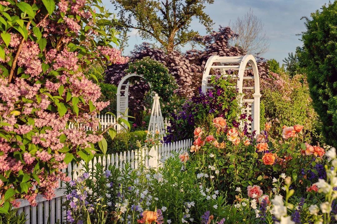 花園小空間里，融洽的色彩搭配尤為重要