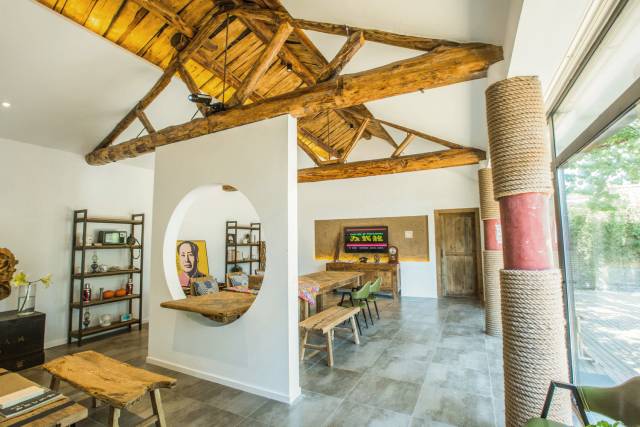 院子這樣改造太美啦，配上老磚墻，更帶感!濰坊庭院設計