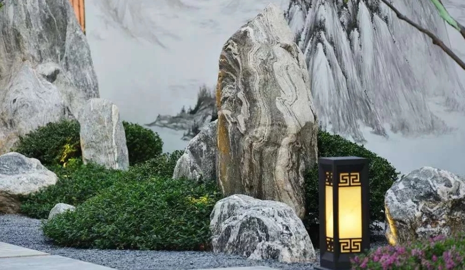 置石，簡直就是園林景觀最大的魅力所在！日照別墅庭院設(shè)計